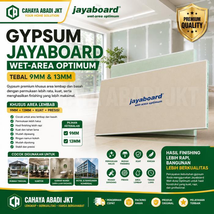 GIPSUM JAYABOARD GYPSUM JAYABOARD water resistant 9MM