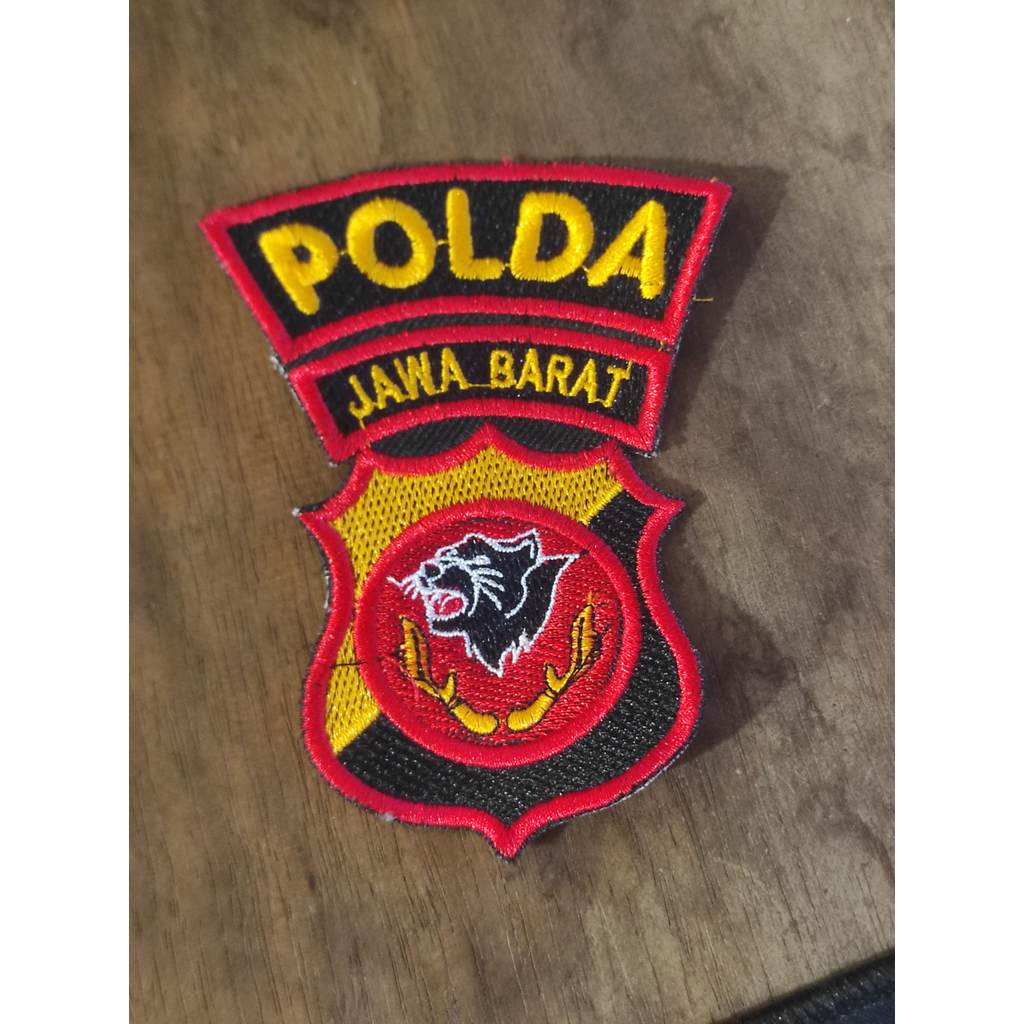 Bet Logo Polda Jawa Barat Bordir Komputer Aksesoris Pakaian