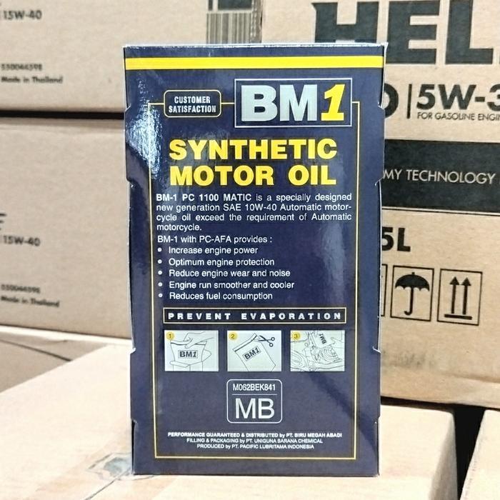 PROMO OLI MESIN MOTOR MATIC SCOOTER BM1 / BM 1 / BM-1 PC-1100 10W-40 800 ML