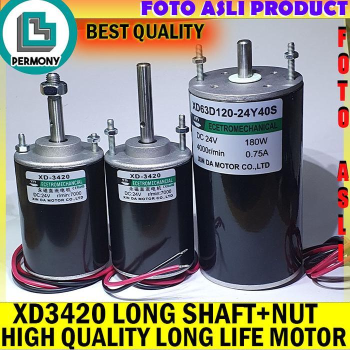 Miralestore- Xd3420 Motor Dinamo Xd-3420 High Quality Long Shaft Axis 3420 Mur [Kode 1Kode 2Kode