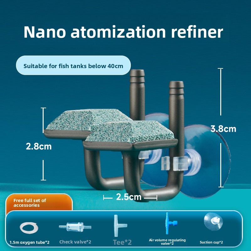 Yee Nano Air Stone DiffuserUltra Fine Mist Bubble Plate for Aquarium Oxygenation Silent Aerator with