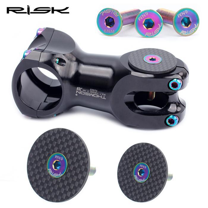 Promo  Risk Penutup Stem Od2 / 28.6 Carbon Baut Titanium Cover Headset Sepeda