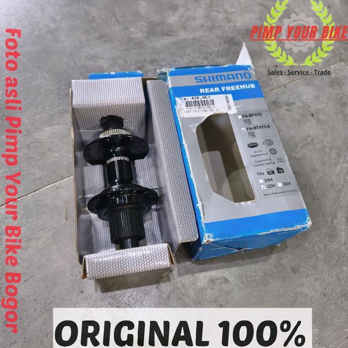 Freehub Shimano Mt410-B Boost Microspline 32H 148 Full Sealed Bearing Hub Belakang Mt 410 401