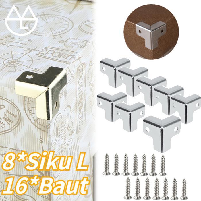 8 SIKU L+16 SCREWS 2.7CM SIKU KOTAK HARDCASE SIKU COVER HARDCASE SIKU BOX KOTAK STAINLESS STEEL