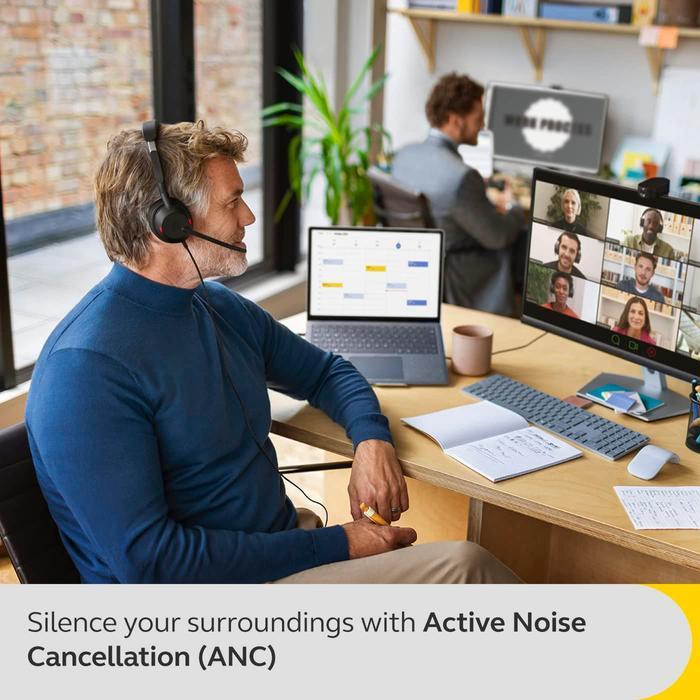 Spesial Promo Jabra Evolve2 50 Stereo Wired & Bluetooth Connectivity Anc Headphone