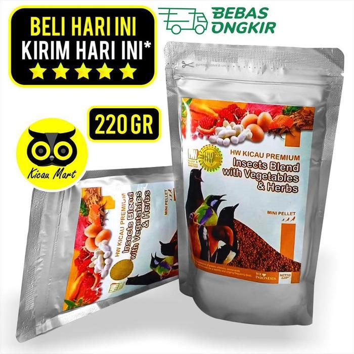 KICAU MART PAKAN MAKANAN BURUNG VOER INSECT BLEND WITH VEGETABLES HERBS HW KICAU