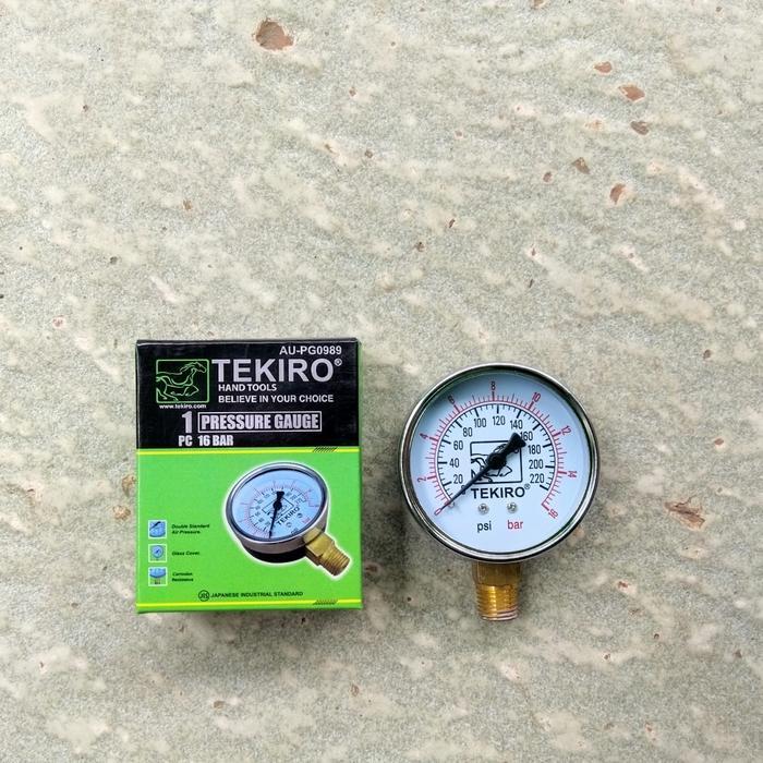 READY Pengukur Tekanan 16 Bar / Pressure Gauge 16 bar Tekiro