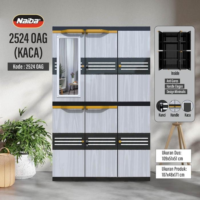 sw4u Lemari Mega Msc Naiba Fit - Susun Pintu Plastik Furniture