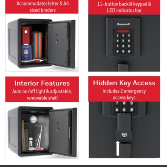 Brankas Honeywell 2911, Brankas Tahan Api Dan Air (Hingga Tenggelam), Muat Kertas F4, Sertifikat,