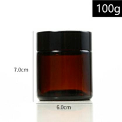 New Jar Kaca Amber 100ml / Jar lilin kaca amber 100gr/ Jar pot cream