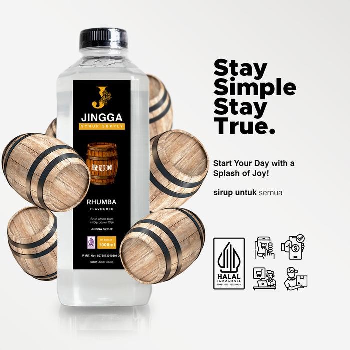 gwc5 Jingga Rum Syrup 1000Ml - Sirup Rasa Rum Untuk Mocktail, Cocktail Dan Kopi