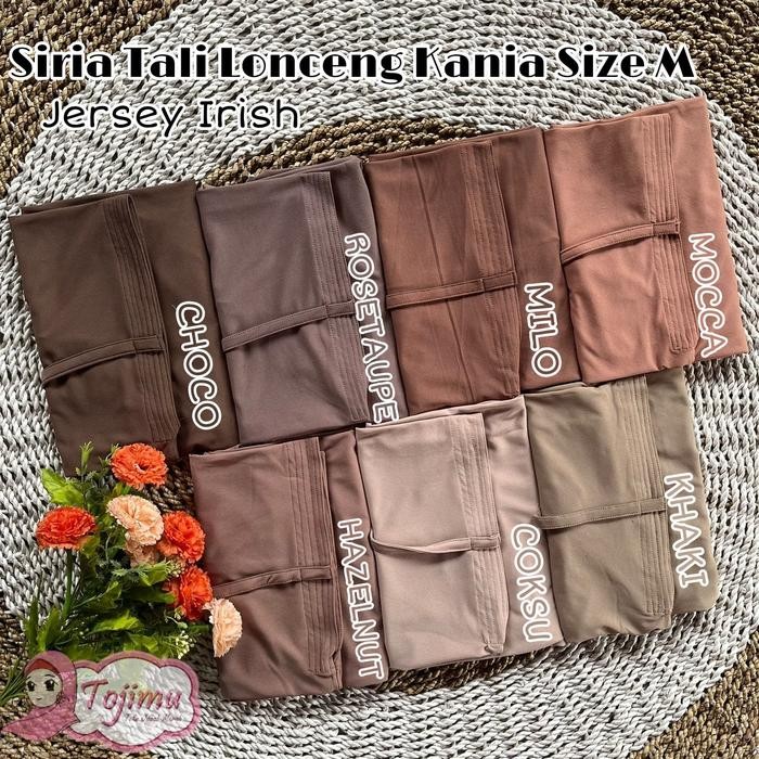 Sedia Hijab Instan Al-Faezya Kania Size M Bahan Jersey Irish Bergo Tali Lonceng