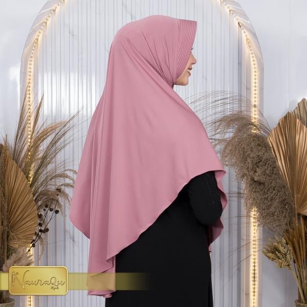 Sedia Hijab Instan Bergo Aleesha XL Panjang Muslim Kerudung Hitam Syari