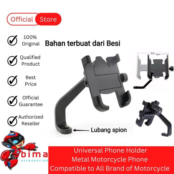 Holder HP Motor Dari Besi Plat Ojol Ojek Online C2