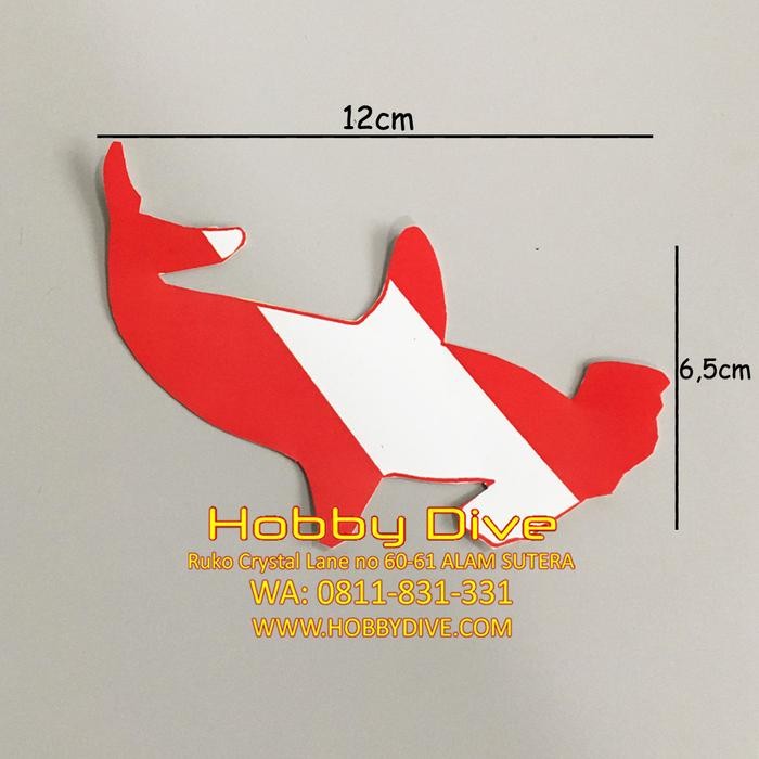 STOK TERBATAS  STICKER HAMMERHEAD DIVE FLAG ACCESSORIES STICKER DIVING HD-065 TERJANGKAU