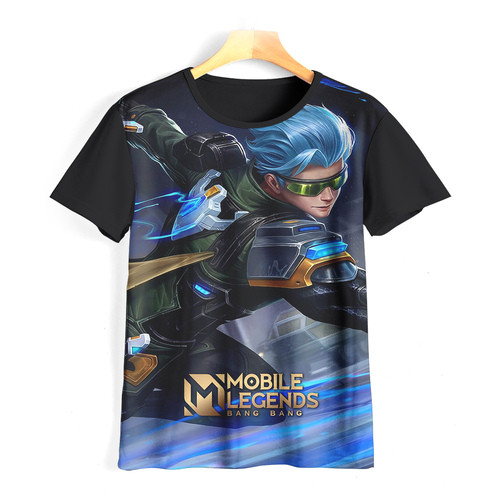 Baju Mobile Legends Hero GUSION Skin Cyber Ops Printing Premium Baju Anak Dan Dewasa | TeesMart