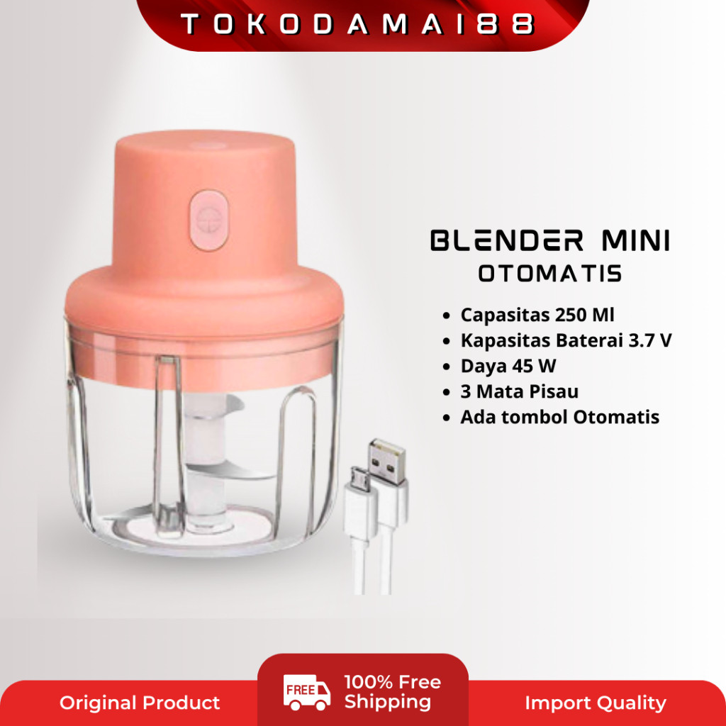 Blender Mini Portable Penghalus Bumbu Dan Mpasi Makanan Bayi / Mini Chopper Blender Mini Portable