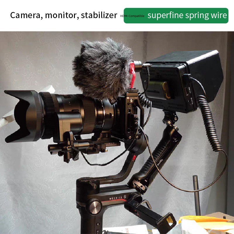 Super Soft Micro Mini HD cable male to male HDTV 2.0V Thin 4k hd Light-weight Portable SLR camera Te