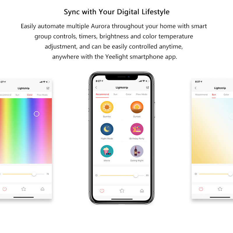 Yeelight Light Strip 1S 2 meter RGB LED Lightstrip Xmas Deco Smart Control Work with Homekit Google 