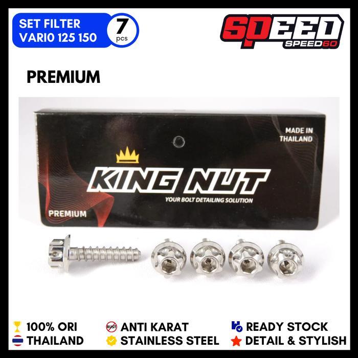 Set Baut Filter Honda Vario 125 Vario 150 Probolt Stainless King Nut