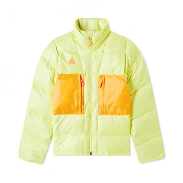 NIKE ACG DOWN JACKET LUMINOUS GREEN AND GOLD