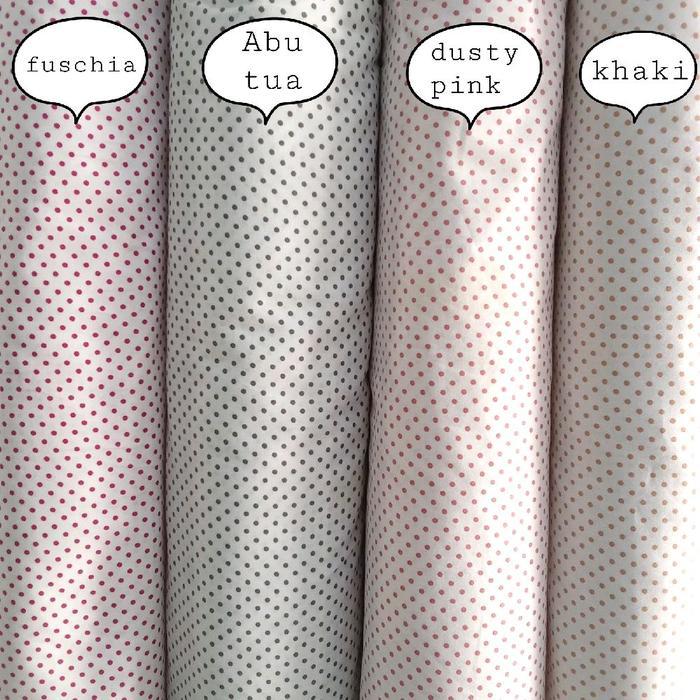 Kain Katun Jepang Japan Design Motif Polkadot Dasar Putih