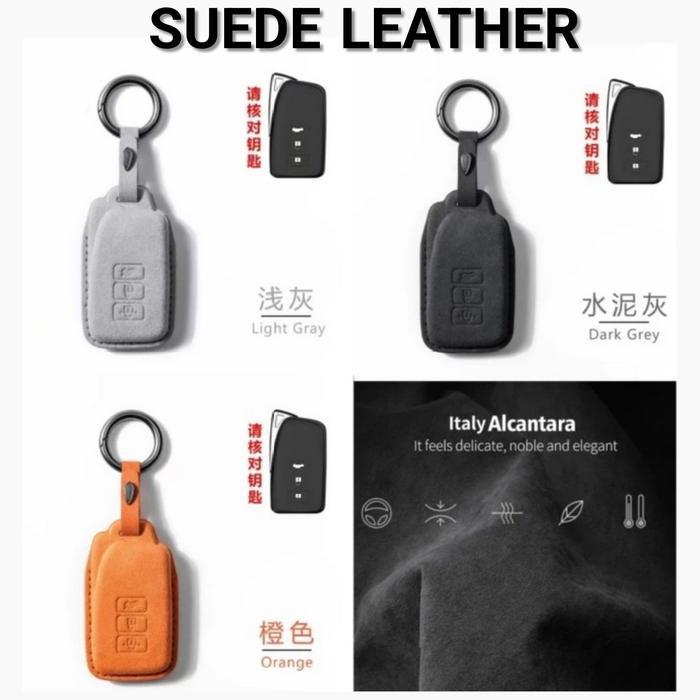 Leather Sarung Kunci Kulit Case Lexus 3 Tombol Smart Key Cover