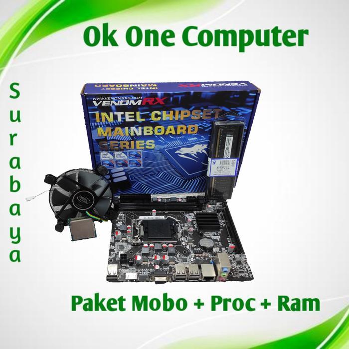 PAKET CORE I3 3240 // MOTHERBOARD H61 VENOM // RAM 4GB KINGSTON