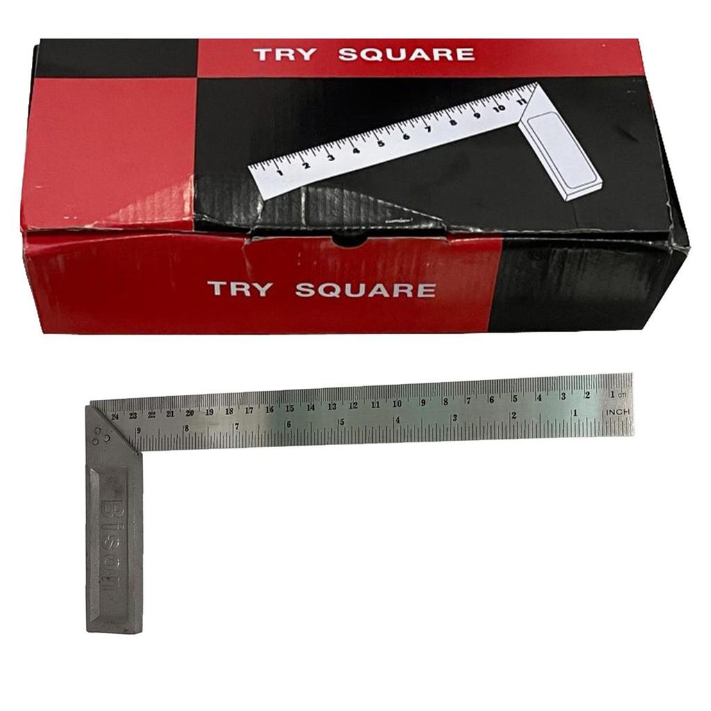 LIE1301 - Siku Meter RRT 10" Inci Siku Tukang / Alat Penggaris Ukur Sudut 25 Cm Penggaris Plat Besi 