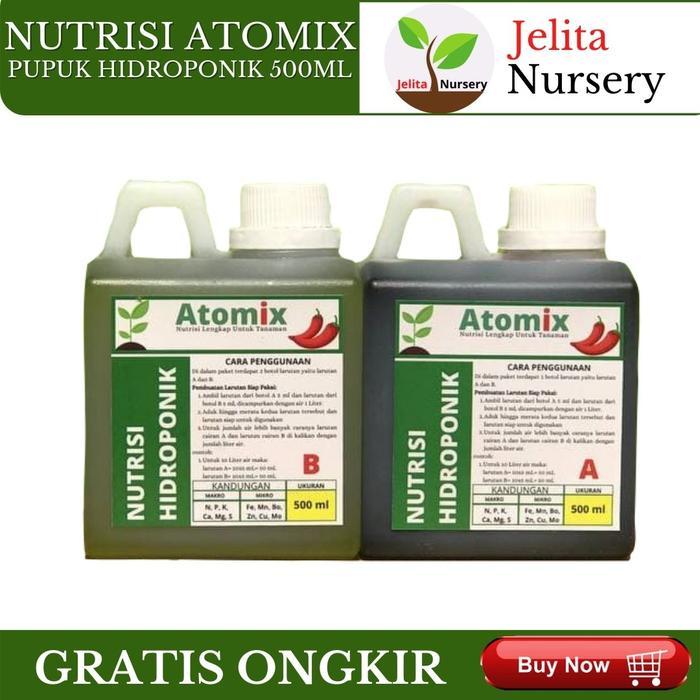 Pupuk Atomix nutrisi hidroponik ab mix untuk sayuran dan buah 500ml