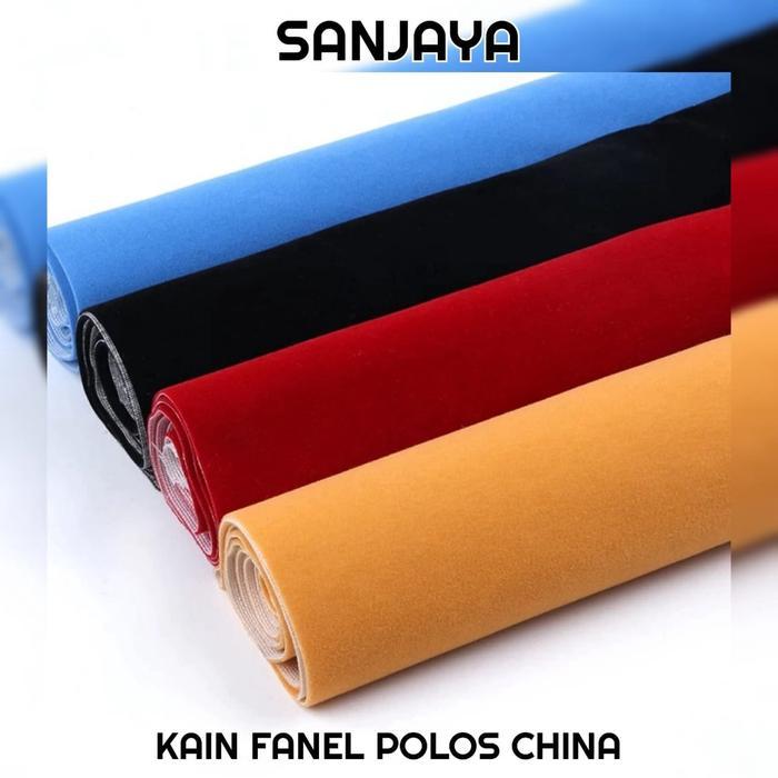 KAIN FLANEL / KAIN FANEL METERAN / KAIN WARNA WARNI / KAIN FANEL POLOS CHINA PER 5 METER