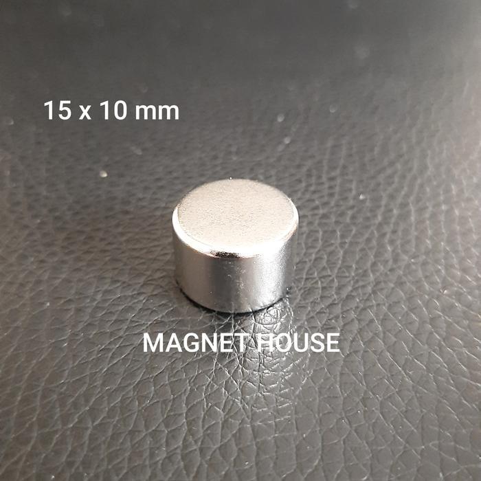 ptm0- Magnet Neodymium Bulat Silinder 15X10 Mm 15X10Mm 15 X 10 Mm 15Mmx10Mm