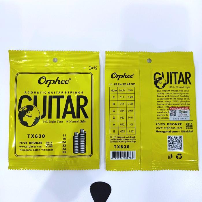 Senar Gitar Orphee Akustik 010. 011 Senar Gitar Orphee Tx620 Orphee Tx630 #Gratisongkir