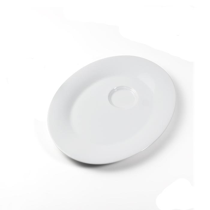 Ready Piring Snack + Sauce Dish Keramik (1Set) Putih Polos By Indo Keramik