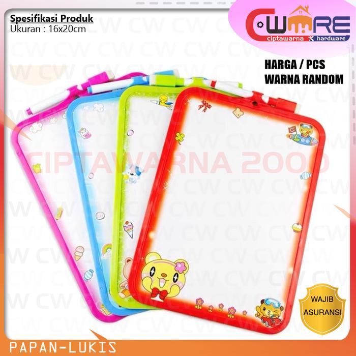 <<<<<] Papan Tulis Mini Anak Colorful WhiteBoard Portable + Spidol marker DBS