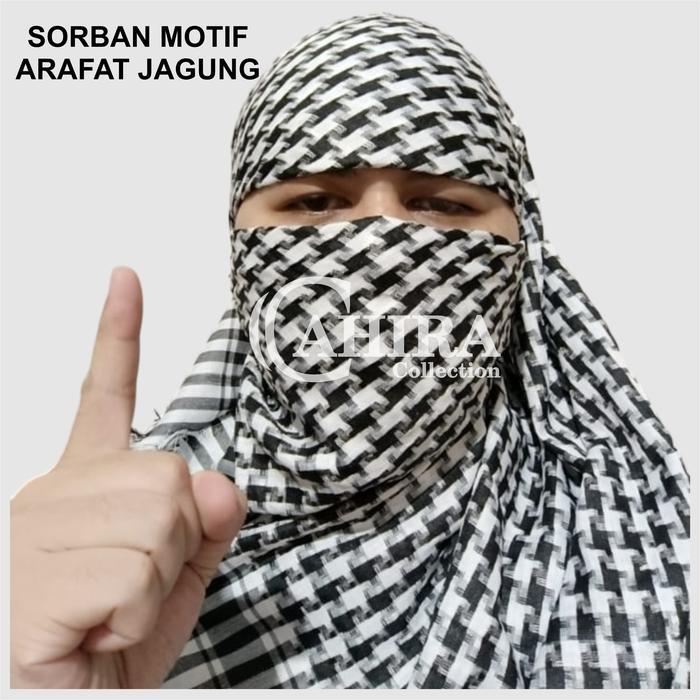CAHIRA SORBAN PRIA PALESTINA SORBAN PALESTINA PREMIUM SORBAN ARAFAT JAGUNG