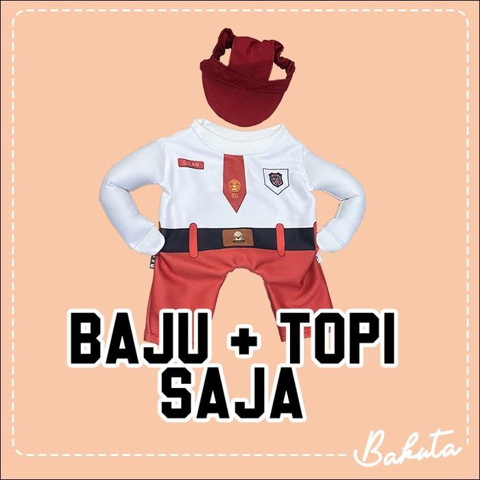 [Costum Nama] Kostum Anak Sekolah Untuk Kucing Baju Berdiri Anak Sd / Kostum Kucing Size S-Xl