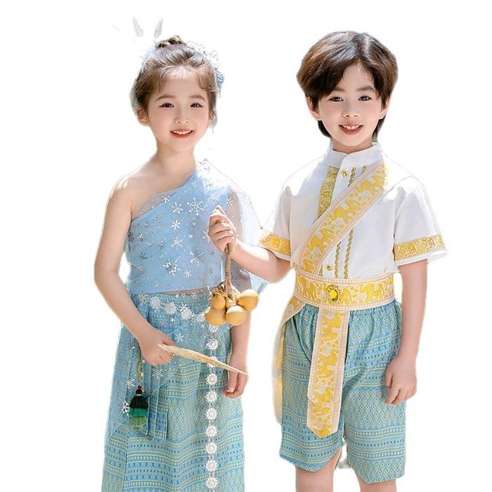 Boy Girl Thailand Traditional Bangkok Costume Sawadikrap Baju Tradisional Anak Laki Laki Thailand