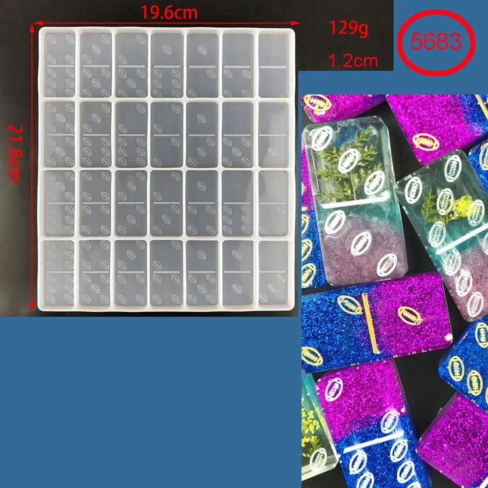 Israel Mahjong Silicone Mold, Mirror Face Domino Tile Resin Mold, Jewish DIY Handwork Drop Glue art