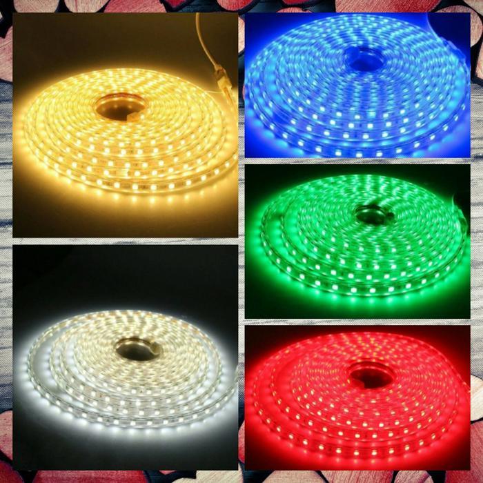 TERLARIS Lampu Selang LED Strip 5050 SMD 220 volt 15 meter READY