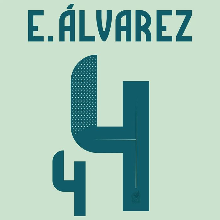[ Nameset ] E. Alvarez 4 Jersey Mexico Away Copa America 2024