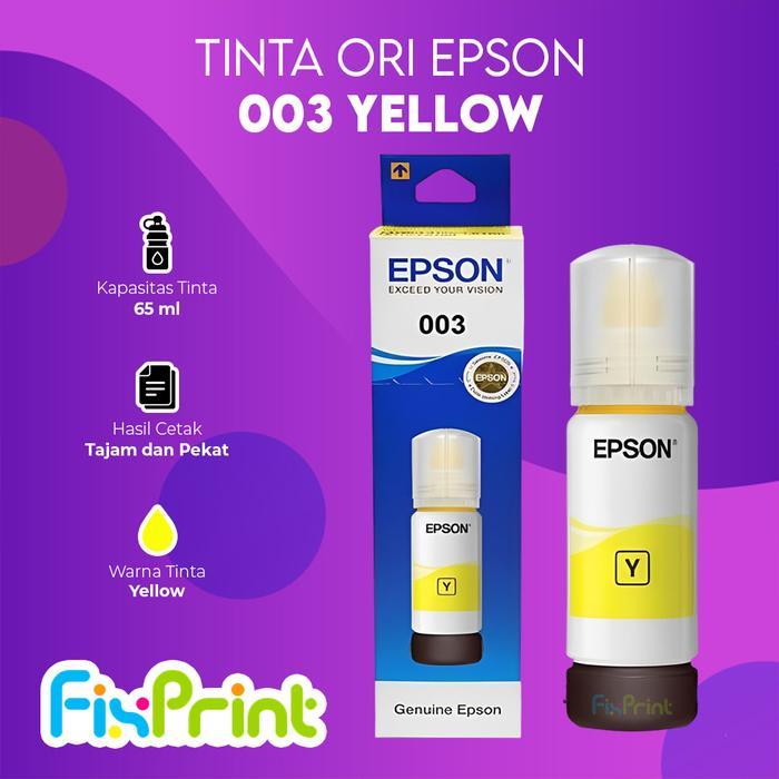 Tinta Epson 003 Satu Set Original Ori Printer L1110 L3110 L3150 L5190 Terbaru 