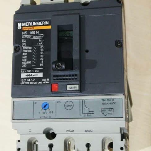 MERLIN GERIN COMPACT MCCB MG NS160N 3P 125A 125 A TM125D NS 160N 50KA