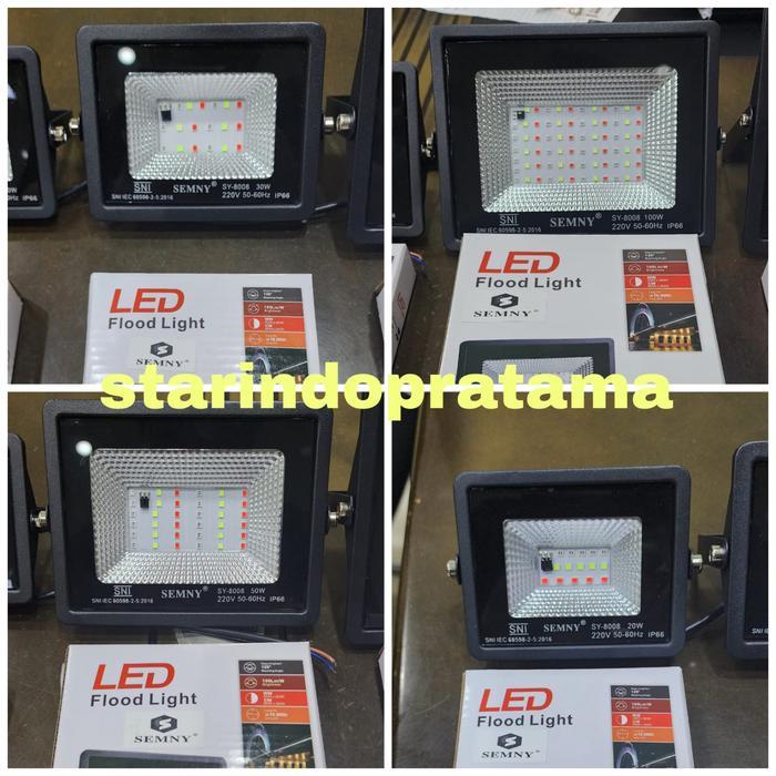 BERKUALITAS SEMNY LAMPU SOROT RGB LED/ LAMPU TEMBAK SOROT LED WARNA WARNI 20W 30W 50W 100W 200W IP66