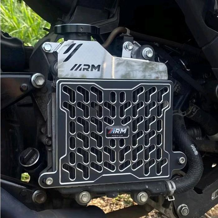 Cover Atas Radiator ARM New Nmax Turbo Neo Aerox Connected Stainless Mild Steel