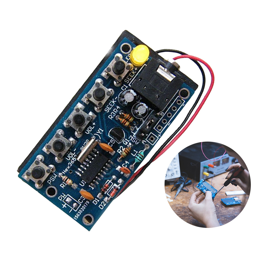 Wireless Stereo FM Radio Receiver Module PCB DIY Radio Receiver Kit Wireless FM Radio Kit