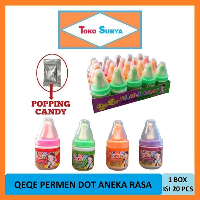 BERMUTU Permen Dot QEQE Permen Keras Aneka Rasa Buah 20 Pcs x 6.5 Gr