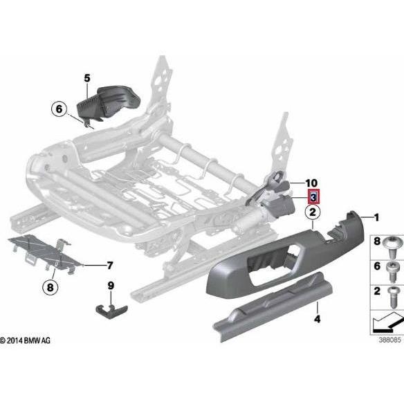 READY Original BMW F20 F30 F34 F80 M3 F36 Cover Penutup Seat Belt Hitam Tulisan AIRBAG di Jok Depan