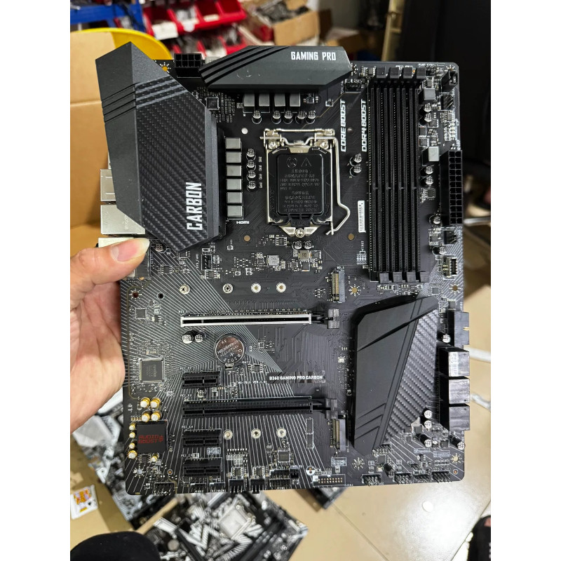 Used ATX Motherboard for MSI B360 GAMING PRO CARBON LGA1151 B360 DDR4 Dual M.2 RGB Nice Condition