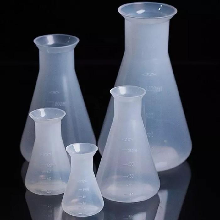 Gelas Ukur Bentuk Labu Kerucut Tabung Ukur Lab Erlenmeyer Flask